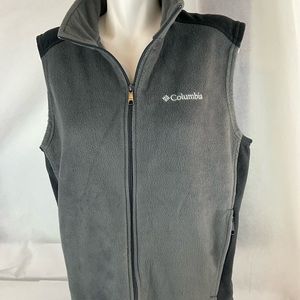 Columbia Women’s Size 10 Two Tone Gray Fleece Zip Front Vest